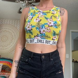 Yellow fun crop top!